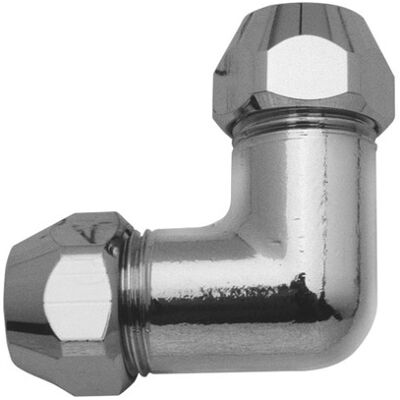 Raccord d'angle universel ASW - Laiton chromé 3/8" x 10mm - 2 Pincements - Publicité Raccord d'angle universel ASW - Laiton chromé 3/8" x 10mm - 2 Pincements - Publicité