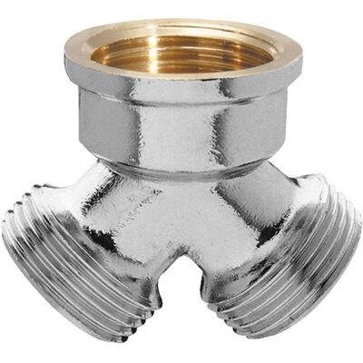 ASW 804034 Pièce en Y - laiton chromé 3/4" - Publicité ASW 804034 Pièce en Y - laiton chromé 3/4" - Publicité