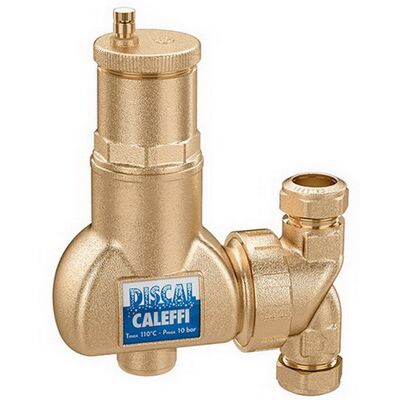 Caleffi Discal Mikroblasenabscheider 551703 Mikroblasenabscheider compression Ø 28 mm, boîtier en laiton, pour tubes horizontaux et verticaux - Publicité Caleffi Discal Mikroblasenabscheider 551703 Mikroblasenabscheider compression Ø 28 mm, boîtier en laiton, pour tubes horizontaux et verticaux - Publicité