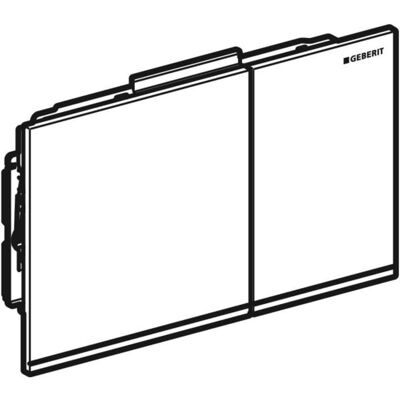Geberit Sigma60 - Plaque de chasse double en verre blanc - Publicité Geberit Sigma60 - Plaque de chasse double en verre blanc - Publicité