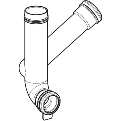 coude de Geberit Abzweig 243967001 pour l'extraction des odeurs - Publicité coude de Geberit Abzweig 243967001 pour l'extraction des odeurs - Publicité