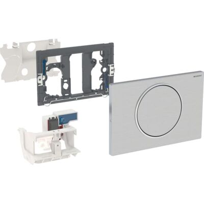 Commande de WC Geberit Sigma10 115867SN5 en acier inoxydable, sans fil/secteur, simple chasse d'eau, pour barre d'appui - Publicité Commande de WC Geberit Sigma10 115867SN5 en acier inoxydable, sans fil/secteur, simple chasse d'eau, pour barre d'appui - Publicité
