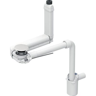 Troisième évacuation lavabo Geberit 152.0 - Compact, Horizontal, Hygiénique - Publicité Troisième évacuation lavabo Geberit 152.0 - Compact, Horizontal, Hygiénique - Publicité