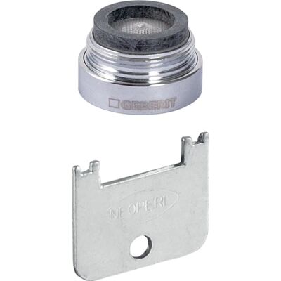 Geberit Modèle 243626211 - Aérateur de robinet - Chrome brillant - 1,3l/min - Publicité Geberit Modèle 243626211 - Aérateur de robinet - Chrome brillant - 1,3l/min - Publicité