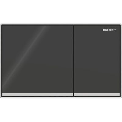 Plaque de déclenchement Geberit Sigma 60 Square 115640SJ1 verre noir, déclenchement encastré - Publicité Plaque de déclenchement Geberit Sigma 60 Square 115640SJ1 verre noir, déclenchement encastré - Publicité