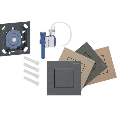 Commande d'urinoir Geberit Type 40 004781003, actionnement pneumatique de chasse d'eau, carrée, galvanisée, peinte - Publicité Commande d'urinoir Geberit Type 40 004781003, actionnement pneumatique de chasse d'eau, carrée, galvanisée, peinte - Publicité