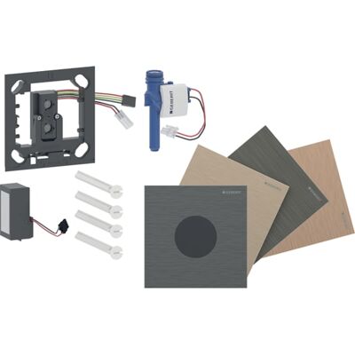 Commande d'urinoir Geberit Type 40 004790002, gâchette de chasse d'eau électronique, fonctionnement sur secteur, galvanisée - Publicité Commande d'urinoir Geberit Type 40 004790002, gâchette de chasse d'eau électronique, fonctionnement sur secteur, galvanisée - Publicité