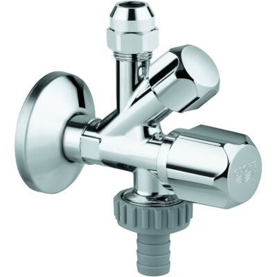 Grohe WAS vanne d'angle combinée 22036000 chromée, 2000 / 2 ", auto-obturante - Publicité Grohe WAS vanne d'angle combinée 22036000 chromée, 2000 / 2 ", auto-obturante - Publicité