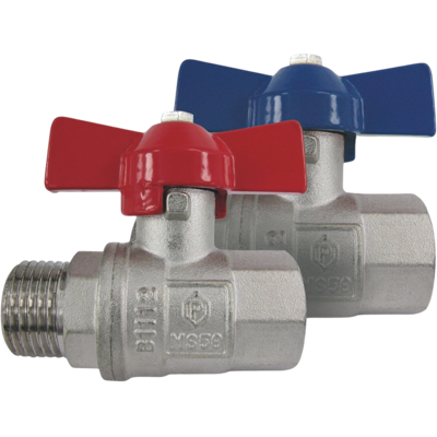 Vanne à boisseau sphérique AquaCraft 1 pouce filetage extérieur/intérieur1001000142 avec poignée papillon rouge, laiton, DIN 50930-6 - Publicité Vanne à boisseau sphérique AquaCraft 1 pouce filetage extérieur/intérieur1001000142 avec poignée papillon rouge, laiton, DIN 50930-6 - Publicité