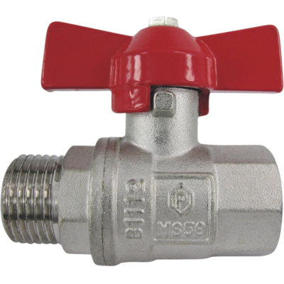 Vanne à boisseau sphérique AquaCraft 1/2 pouce filetage extérieur/intérieur1001000140 avec poignée papillon rouge, laiton, DIN 50930-6 - Publicité Vanne à boisseau sphérique AquaCraft 1/2 pouce filetage extérieur/intérieur1001000140 avec poignée papillon rouge, laiton, DIN 50930-6 - Publicité