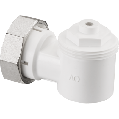 Connecteur d'angle blanc Oventrop pour radiateurs M30 x 1.5 - Publicité Connecteur d'angle blanc Oventrop pour radiateurs M30 x 1.5 - Publicité