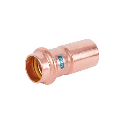 Schmidt, Hermann Manchon réducteur HS AQUAGAS V 28 x 15 mm 454302815 Cuivre, A/I, à sertir, pour gaz et eau - Publicité Schmidt, Hermann Manchon réducteur HS AQUAGAS V 28 x 15 mm 454302815 Cuivre, A/I, à sertir, pour gaz et eau - Publicité