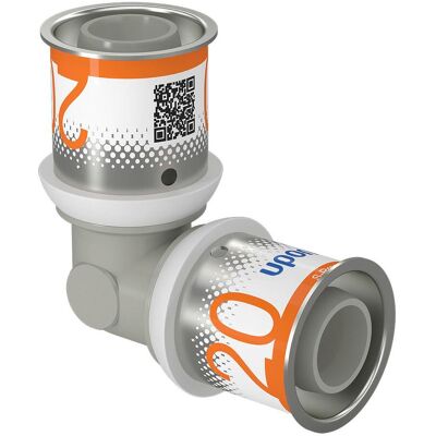 Uponor S-Press PLUS 20x20 mm Raccord d'angle - Connexion de Tuyaux - Publicité Uponor S-Press PLUS 20x20 mm Raccord d'angle - Connexion de Tuyaux - Publicité