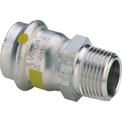 Viega Sanpress Inox G Raccord - 35mm, R 1 1/4, Acier Inoxydable - Publicité Viega Sanpress Inox G Raccord - 35mm, R 1 1/4, Acier Inoxydable - Publicité