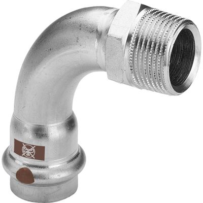 Viega Temponox Filetage R Coude à 90° - Raccord de tuyau - Publicité Viega Temponox Filetage R Coude à 90° - Raccord de tuyau - Publicité
