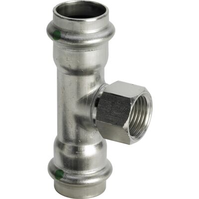Viega Sanpress Inox pièce en T 437213 35mmxRp 2000 / 2x35mm, acier inoxydable, SC-Contur - Publicité Viega Sanpress Inox pièce en T 437213 35mmxRp 2000 / 2x35mm, acier inoxydable, SC-Contur - Publicité
