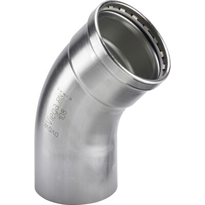Viega Sanpress Inox XL Coude 45° - Raccord de tuyauterie - Publicité Viega Sanpress Inox XL Coude 45° - Raccord de tuyauterie - Publicité