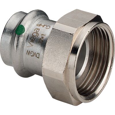 Raccord Sanpress Inox Viega - 15mm G 1/2 Acier inoxydable - Publicité Raccord Sanpress Inox Viega - 15mm G 1/2 Acier inoxydable - Publicité