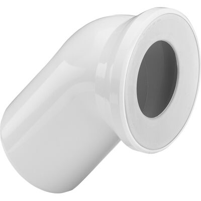 Coude de raccordement WC 45° - DN 100, Blanc - Publicité Coude de raccordement WC 45° - DN 100, Blanc - Publicité