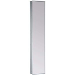 Emco 972009913 Armoire à porte miroir - encastrable Grand compartiment de rangement avec 4 étagères en verre, interrupteur et élément lumineux, classe énergétique:  +