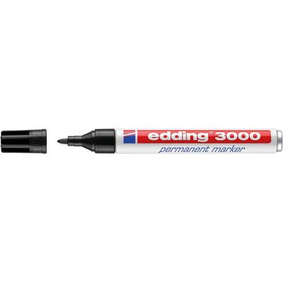 Marqueur permanent Edding 3000 noir 4-3000001 - Publicité Marqueur permanent Edding 3000 noir 4-3000001 - Publicité