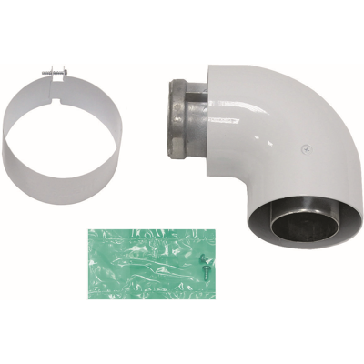 Vaillant Modèle 303808 - Coude en aluminium à 90° pour 60/100 mm - Publicité Vaillant Modèle 303808 - Coude en aluminium à 90° pour 60/100 mm - Publicité