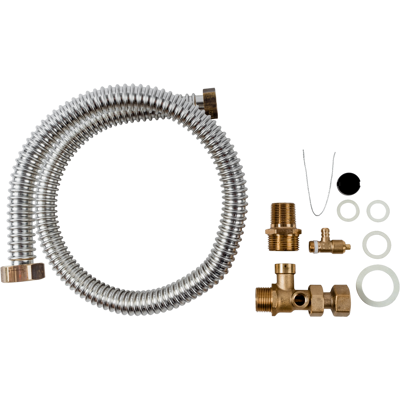 Ensemble de connexion Wolf pour vase d'expansion - Tube flexible en acier inoxydable, vanne 3/4" - Publicité Ensemble de connexion Wolf pour vase d'expansion - Tube flexible en acier inoxydable, vanne 3/4" - Publicité
