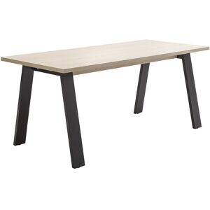 Venetacasa Table de salle à manger fixe structure métallique 171,5x80 cm coloris anthracite et chêne