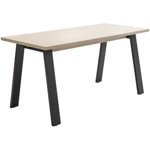 Venetacasa Table de salle à manger fixe 139x80 cm anthracite et chêne elegancia