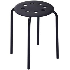 Venetacasa Tabouret métal empilable couleur noir 45H cm - Dollino