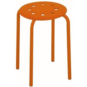 Venetacasa Tabouret empilable en métal orange 45H cm - Dollino