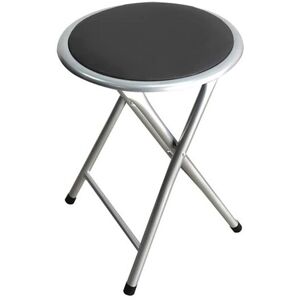 Venetacasa Tabouret pliant noir et argent - Polo