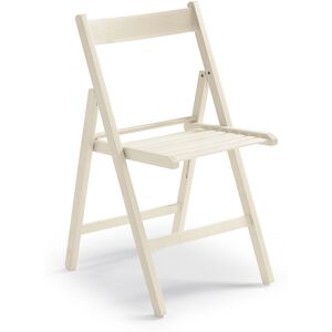 Venetacasa Chaise pliante en hêtre laqué blanc