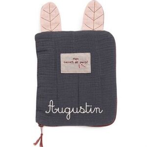 Moulin Roty Protege carnet de sante gris Apres la pluie (personnalisable)