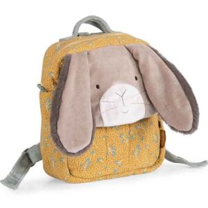 Moulin Roty Sac a dos lapin ocre Trois petits lapins (personnalisable)