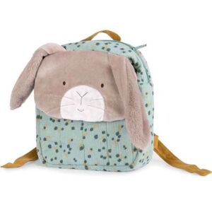 Moulin Roty Sac a dos lapin sauge Trois petits lapins (personnalisable)