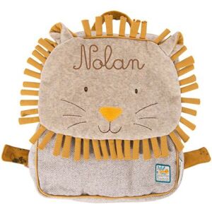 Moulin Roty Sac a dos enfant lion Sous mon baobab personnalisable