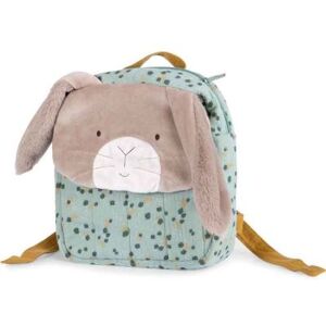 Moulin Roty Sac a dos lapin sauge Trois petits lapins