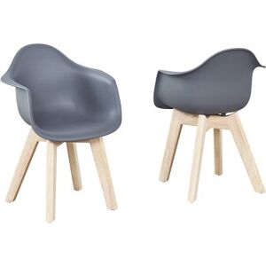 Quax Lot de 2 chaises enfant Grey