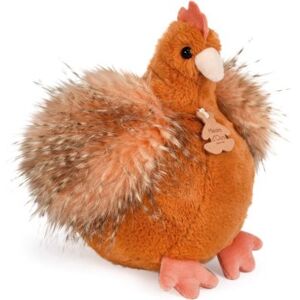 Histoire d'Ours Peluche poule orange Les Poulettes Champetres Chics (20 cm)