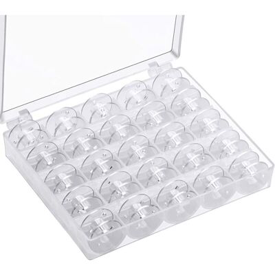 OEM Canette Machine A Coudre,bobines Pour Machine À Coudre Canettes De Couture universelle Bobine De Machine À Coudre En Plastique Avec Boîte De Rangement (25 Pièces Transparente)-dou - Publicité OEM Canette Machine A Coudre,bobines Pour Machine À Coudre Canettes De Couture universelle Bobine De Machine À Coudre En Plastique Avec Boîte De Rangement (25 Pièces Transparente)-dou - Publicité