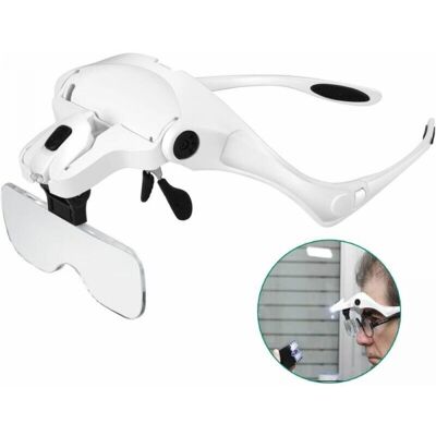 OEM Loupe À 2 Led - Loupe À Lentille Éclairée Pour La Lecture, Tous Travaux De Précision, Réparations, Couture, Bijoux, Montres Et Artisanat - 5 Lentilles Amovibles (1,0x À 3,5x) - Publicité OEM Loupe À 2 Led - Loupe À Lentille Éclairée Pour La Lecture, Tous Travaux De Précision, Réparations, Couture, Bijoux, Montres Et Artisanat - 5 Lentilles Amovibles (1,0x À 3,5x) - Publicité
