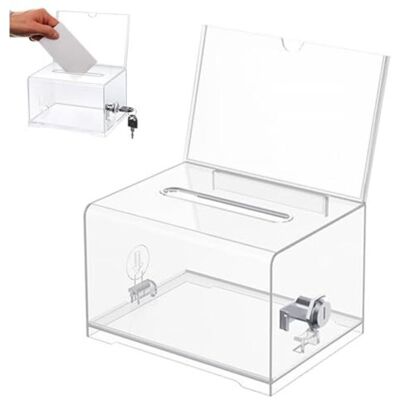 OEM Boîte En Acrylique Transparente Avec Serrure Pour Votes Et Jeux Sécurisés - Urne Électorale Ou Tirelire -ulisem - Publicité OEM Boîte En Acrylique Transparente Avec Serrure Pour Votes Et Jeux Sécurisés - Urne Électorale Ou Tirelire -ulisem - Publicité
