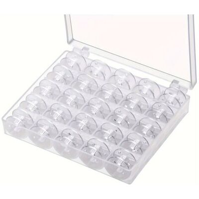 OEM Royaluxe-canette Machine A Coudre,bobines Pour Machine À Coudre Canettes De Couture universelle Bobine De Machine À Coudre En Plastique Avec Boîte De Rangement (25 Pièces Transparente) - Publicité OEM Royaluxe-canette Machine A Coudre,bobines Pour Machine À Coudre Canettes De Couture universelle Bobine De Machine À Coudre En Plastique Avec Boîte De Rangement (25 Pièces Transparente) - Publicité