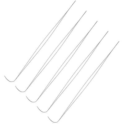 ALLAUVE Lot De 5 Aiguilles À Perler Courbes À Gros Chas, Aiguilles À Coudre En Acier Inoxydable, Aiguilles Pour La Création De Perles Et Autres Loisirs Créatifs - Publicité ALLAUVE Lot De 5 Aiguilles À Perler Courbes À Gros Chas, Aiguilles À Coudre En Acier Inoxydable, Aiguilles Pour La Création De Perles Et Autres Loisirs Créatifs - Publicité