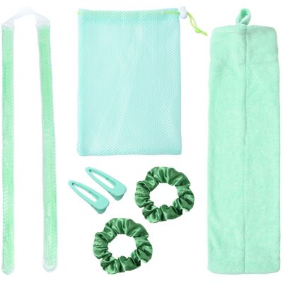 OEM Kit De Coiffage Sans Chaleur Avec Perles De Gel, Fer À Friser, Bigoudis De Nuit, Outils De Coiffure Diy, Élastiques, Pinces Et Pochette De Rangement Pour Cheveux Mi-longs. Publicité OEM Kit De Coiffage Sans Chaleur Avec Perles De Gel, Fer À Friser, Bigoudis De Nuit, Outils De Coiffure Diy, Élastiques, Pinces Et Pochette De Rangement Pour Cheveux Mi-longs. Publicité