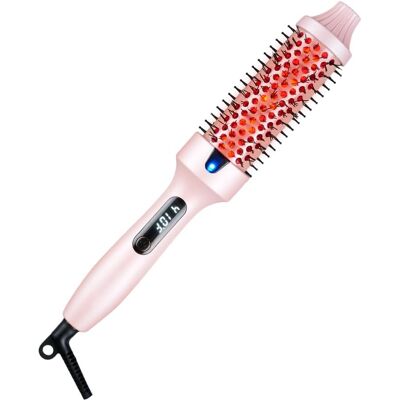 OEM Brosse Chauffante Infrarouge 2 En 1 (sèche-cheveux Et Styler), Chauffe Rapide En 30 Secondes, Affichage Lcd De La Température, Brosse Ionique Pour Des Boucles Naturelles Et Un Lissage Parfait Rose - Publicité OEM Brosse Chauffante Infrarouge 2 En 1 (sèche-cheveux Et Styler), Chauffe Rapide En 30 Secondes, Affichage Lcd De La Température, Brosse Ionique Pour Des Boucles Naturelles Et Un Lissage Parfait Rose - Publicité