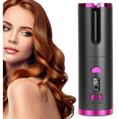 OEM Fer À Boucler Automatique Sans Fil Avec Écran Lcd Et Réglage De La Température, Rechargeable Par Usb, Professionnel, Pour Cheveux Longs Et Courts. Publicité OEM Fer À Boucler Automatique Sans Fil Avec Écran Lcd Et Réglage De La Température, Rechargeable Par Usb, Professionnel, Pour Cheveux Longs Et Courts. Publicité