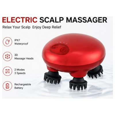 OEM Appareil De Massage De La Tête À Impulsions, Masseur De Cuir Chevelu À Microcourant Ems, Masseur De Tête Rechargeable À Lumière Rouge En Forme De Griffe. Publicité OEM Appareil De Massage De La Tête À Impulsions, Masseur De Cuir Chevelu À Microcourant Ems, Masseur De Tête Rechargeable À Lumière Rouge En Forme De Griffe. Publicité
