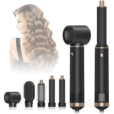 OEM Peigne À Air 5 En 1, Sèche-cheveux 5 Accessoires, Fer À Friser À Air Chaud, Peigne À Contrôle De Température, Outil De Coiffage Multifonctionnel (sèche-cheveux, Cheveux Bouclés, Cheveux Lisses) - Publicité OEM Peigne À Air 5 En 1, Sèche-cheveux 5 Accessoires, Fer À Friser À Air Chaud, Peigne À Contrôle De Température, Outil De Coiffage Multifonctionnel (sèche-cheveux, Cheveux Bouclés, Cheveux Lisses) - Publicité